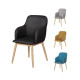 Esszimmerstuhl Polsterstuhl Stuhl Retro Design mit Armlehnen Wohnling B-Ware