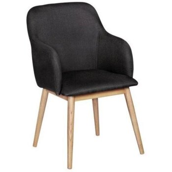 Esszimmerstuhl Retro Wohnling Anthrazit 1 Stuhl - B-Ware