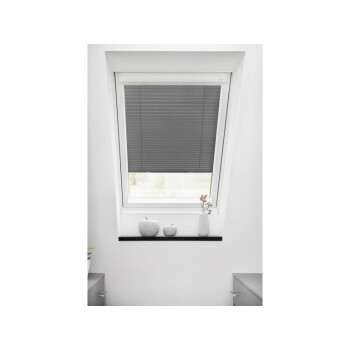Plissee Haftfix ohne Bohren Dachfenster Lichtblick Grau 59,3 x 100 - B-Ware sehr gut