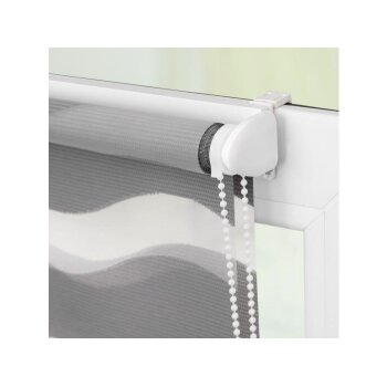 Duo Rollo Welle Doppelrollo Klemmfix 70 x 150 cm grau...
