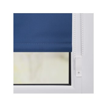 Lichtblick Klemmfix Thermo-Rollo, blickdicht, wärmeisolierend, Montage ohne Bohren, 100 x 150 cm, blau - B-Ware sehr gut