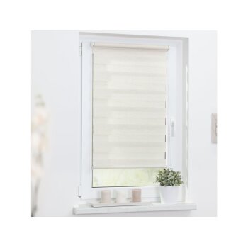 Lichtblick Klemmfix Duo-Rollo, Sonnen- und Sichtschutz, Lichtregulierung, ohne Bohren, Natur, 75 cm, 150 cm - B-Ware sehr gut