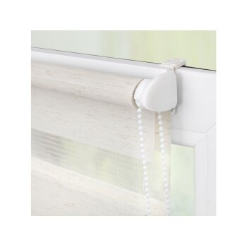 Lichtblick Klemmfix Duo-Rollo, Sonnen- und Sichtschutz, Lichtregulierung, ohne Bohren, Natur, 75 cm, 150 cm - B-Ware sehr gut
