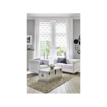 Lichtblick Duo Rollo Welle, Klemmfix ohne Bohren, 45 x 150 cm, weiß - B-Ware sehr gut