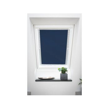 Lichtblick Dachfenster Sonnenschutz Haftfix Verdunkelung 59 x 96,9 cm, blau - B-Ware sehr gut