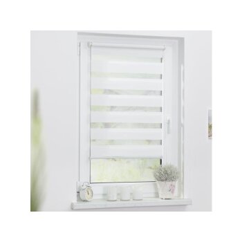 Lichtblick 2 x Set Duo Rollo, Klemmfix ohne Bohren, 90 x 220 cm, weiß - B-Ware sehr gut