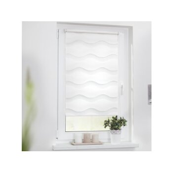Lichtblick »Klemmfix-Welle« Duo-Rollo, 60 x150 cm, weiß - B-Ware sehr gut