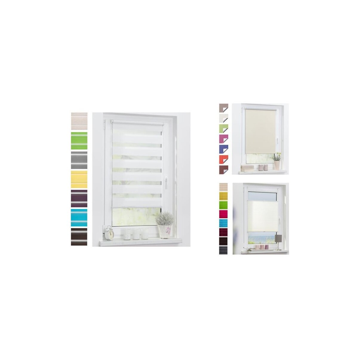 Klemm Rollo Verdunklungsrollo Ohne Bohren Fenster Jalousie Thermo - Foto 9