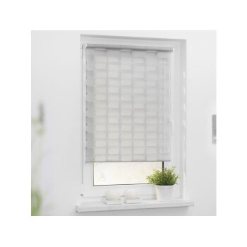 Lichtblick Duo Rollo, Doppelrollo, klemmfix, 45 x 150 cm, grau - B-Ware sehr gut
