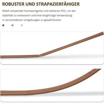 Ribelli Sichtschutzmatte, aus PVC, 90 x 400 cm, braun - B-Ware sehr gut