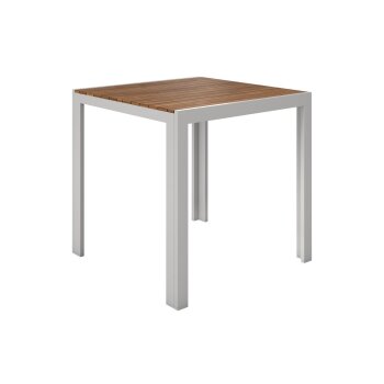 FLORABEST Gartentisch, 75 x 75 cm, Alu Holz - B-Ware sehr...