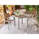 FLORABEST Gartentisch, 75 x 75 cm, Alu Holz - B-Ware sehr gut