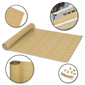 Ribelli Sichtschutzmatte, aus PVC, 160 x 400 cm, bambus -...