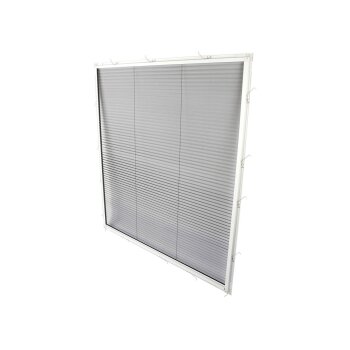 Insektenschutz Plissee Fliegengitter Fenster 100 x 120 cm weiß wip - B-Ware sehr gut