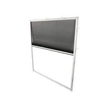 Insektenschutz Plissee Fliegengitter Fenster 100 x 120 cm weiß wip - B-Ware sehr gut