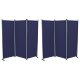 Raumteiler Trennwand Sichtschutz 2 Stück Paravent 3 tlg blau Grasekamp - B-Ware sehr gut