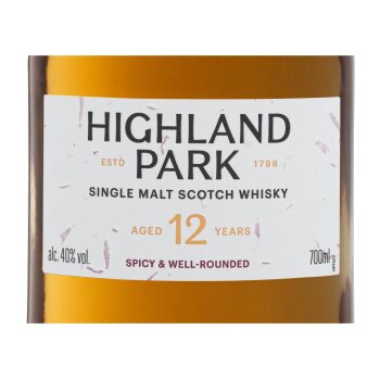 Highland Park Single Malt Scotch Whisky 12 Jahre mit Geschenkbox 40% Vol