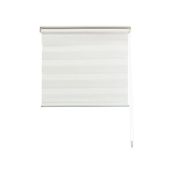 MELINERA® Duo/ Zebra Rollo, für Tür oder bodentiefe Fenster, 80 x 210 cm weiß - B-Ware sehr gut