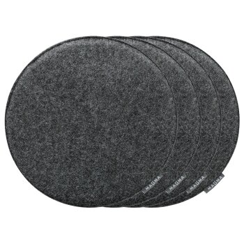 MAGMA Stuhlkissen Avaro 4er Set, anthrazit, rund - B-Ware...