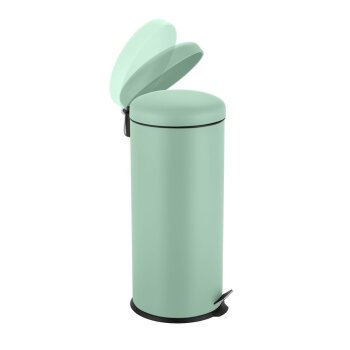 Ribelli Edelstahl-Treteimer, rund, 30 L, mint - B-Ware neuwertig