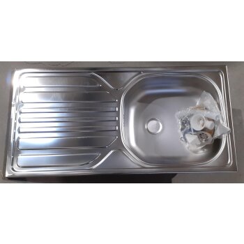 respekta Einbauspüle Edelstahl 86 x 43,5 cm - B-Ware...