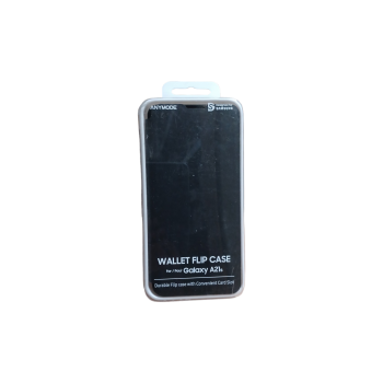 SAMSUNG Anymode Wallet Flip Cover für Samsung Galaxy A21s, Schwarz - B-Ware sehr gut