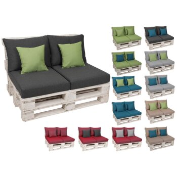 GO-DE Textil GO-DE Palettenkissen Set, 2-teilig, schmutz-...