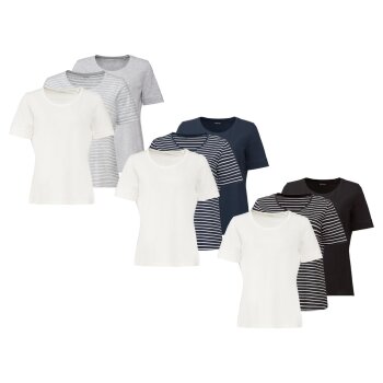 ESMARA® T-Shirt Damen, 3 Stück, mit Bio-Baumwolle und Elasthan - B-Ware