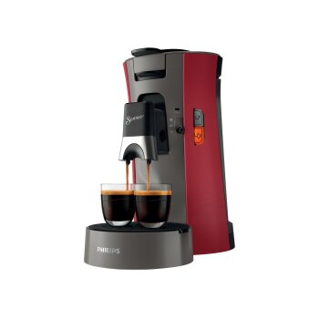 PHILIPS Senseo Select Kaffeepadmaschine, 1 Bar, rot -...