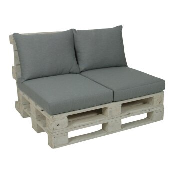 GO-DE Textil 2er Set Paletten Sitzkissen, grau - B-Ware...