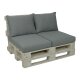 GO-DE Textil 2er Set Paletten Sitzkissen, grau - B-Ware sehr gut