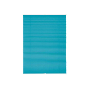 Lichtblick Klemmfix Plissee, stufenloses Einstellen, blickdicht, Montage ohne Bohren, 130 cm, 70 cm, Blau - B-Ware einwandfrei
