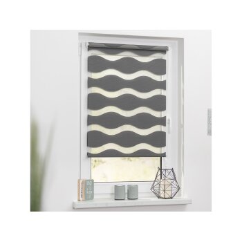 Lichtblick Duo Rollo Welle Klemmfix, ohne Bohren, ab 45 x 150 cm - B-Ware