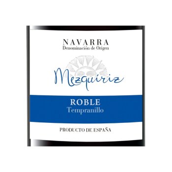 Mezquiriz Tempranillo Tinto Roble Navarra DO trocken,...