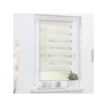 Lichtblick Klemmfix Duo-Rollo, Sonnen- und Sichtschutz, Lichtregulierung, ohne Bohren, Natur, 120 cm, 150 cm - B-Ware sehr gut