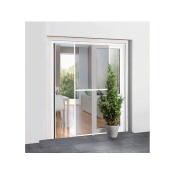 Insektenschutz Schiebetüre, 120 x 240 cm, weiß - B-Ware sehr gut