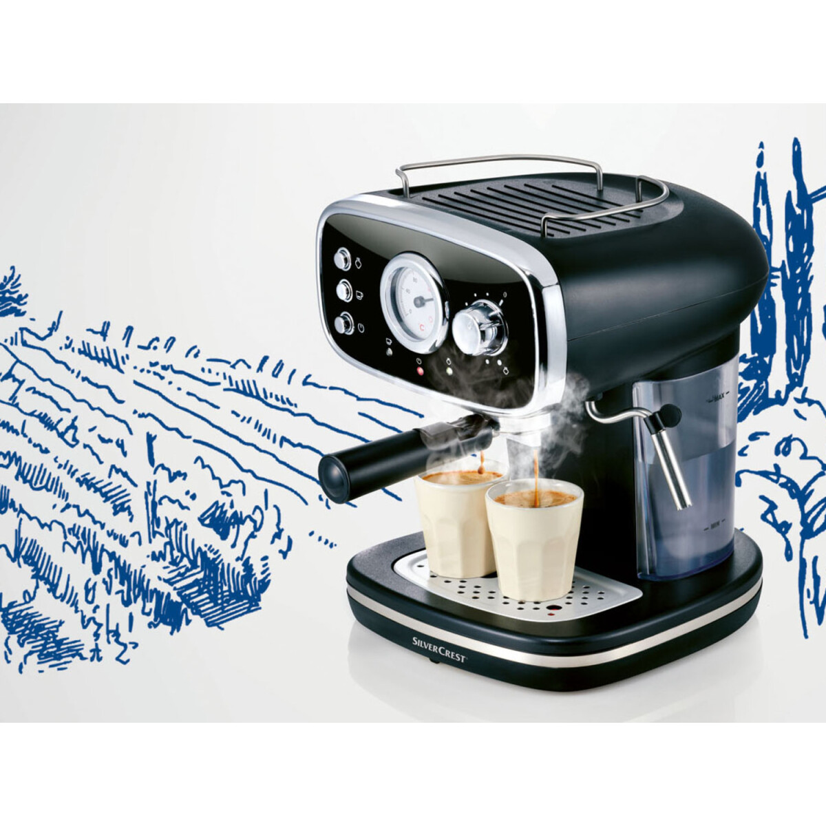 SILVERCREST® KITCHEN TOOLS Espressomaschine »SEMS 1100 B2« - B-Ware sehr  gut, 44,99 €