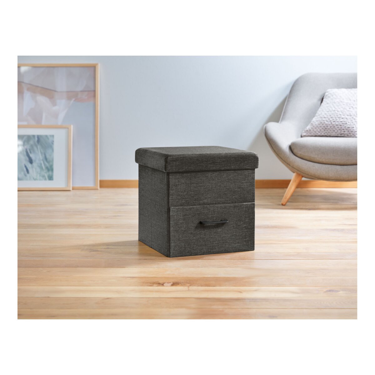 Livarno Home Sitzhocker, faltbar, mit Schubladenfach - B-Ware sehr gut,  11,99 €