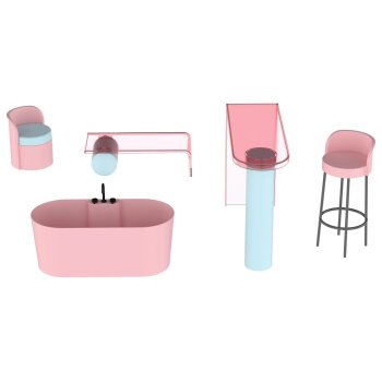 PLAYTIVE Holz Fashion Doll Puppenhaus, 8-teilig - B-Ware sehr gut