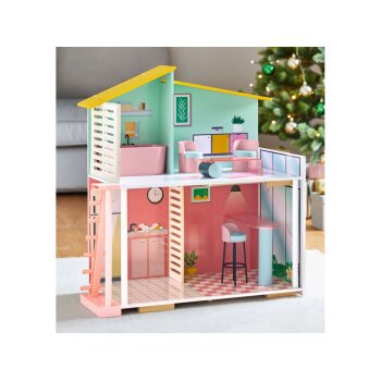 PLAYTIVE Holz Fashion Doll Puppenhaus, 8-teilig - B-Ware sehr gut