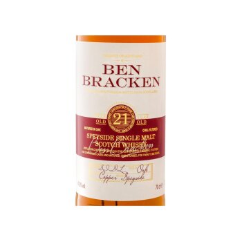 Ben Bracken Speyside Single Malt Scotch Whisky 21 Jahre...