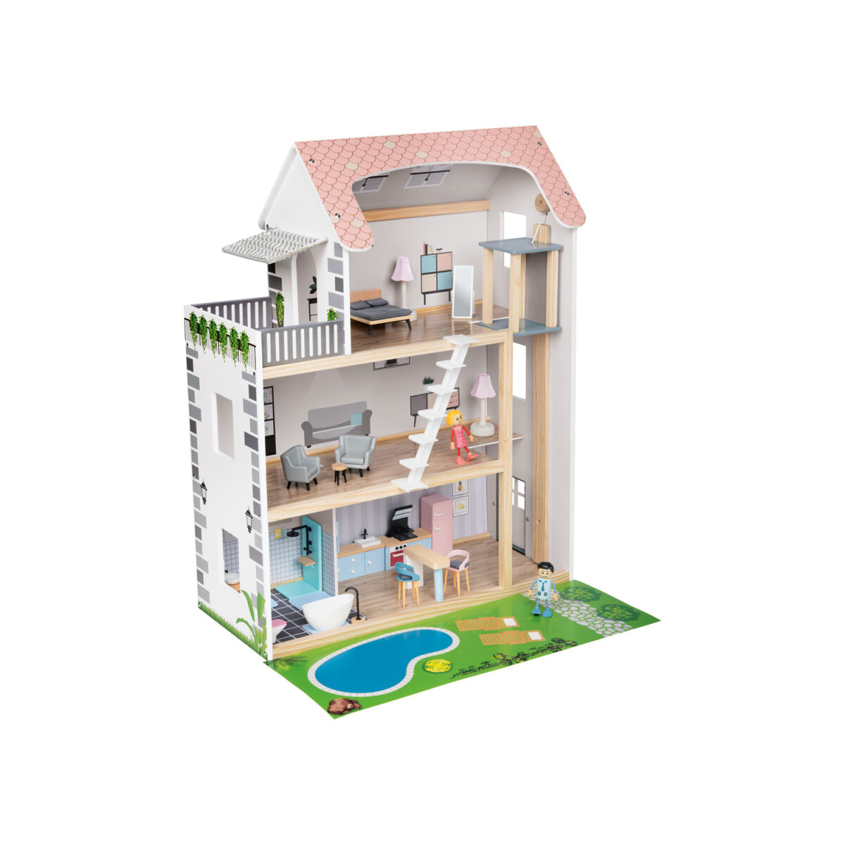 Playtive Puppenhaus aus Holz - B-Ware neuwertig, 29,99 €