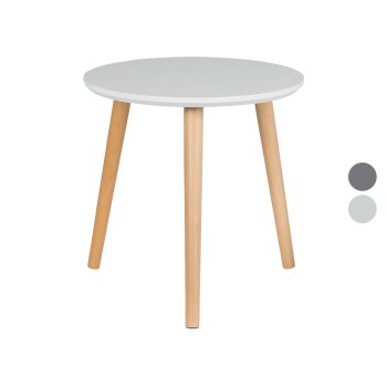 LIVARNO home Beistelltisch, aus Massivholz, Ø40cm...