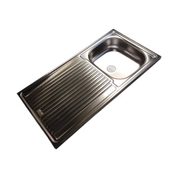 respekta Auflagenspüle 100 x 50 cm, Edelstahl -...