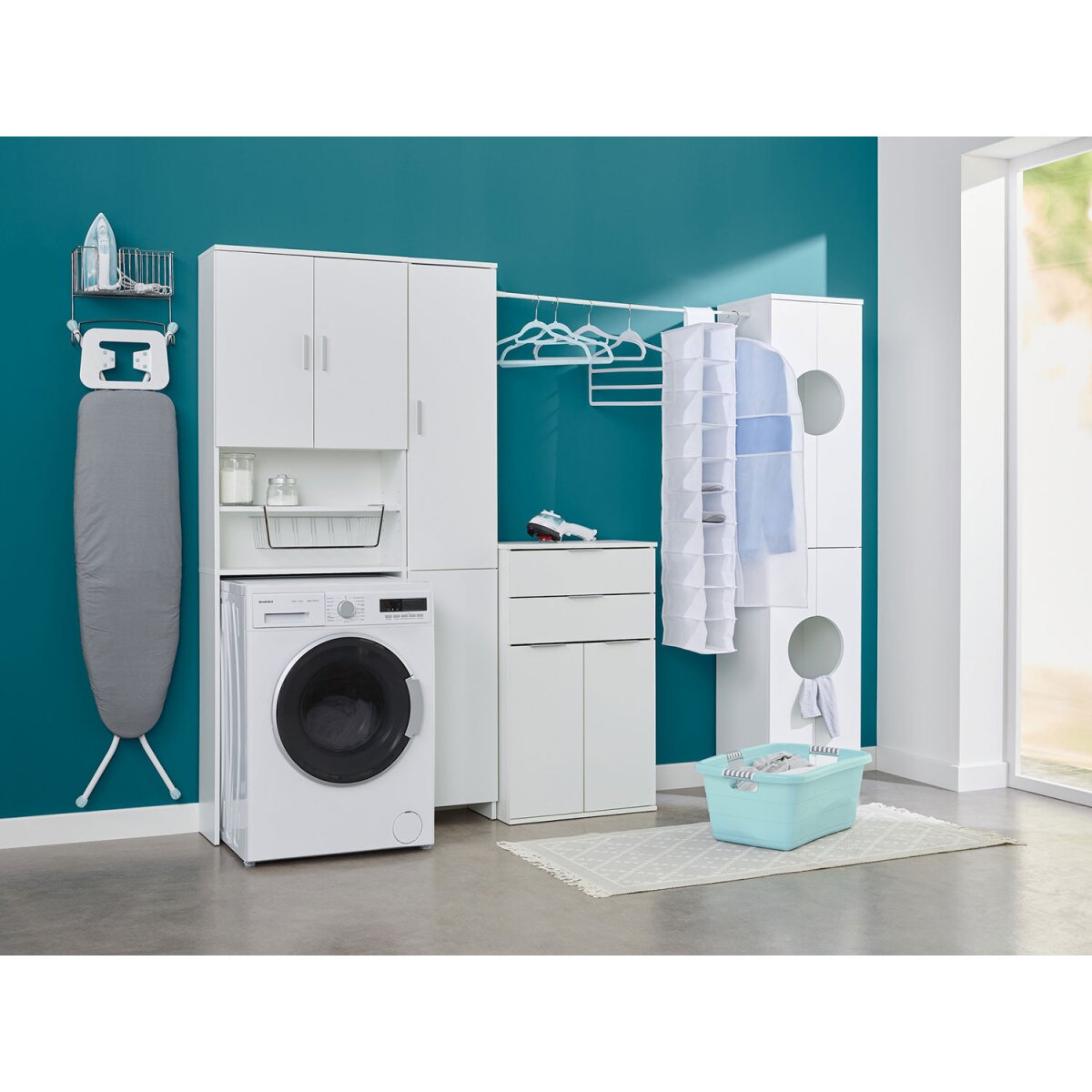 LIVARNO home Waschmaschinenüberbauschrank »Liverpool«, weiß - B-Ware sehr  gut, 50,99 €