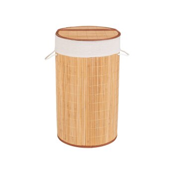 Wenko Wäschetruhe »Bamboo«, 55 l Fassungsvermögen, mit Baumwoll-Wäschesack, aus Bambus - B-Ware