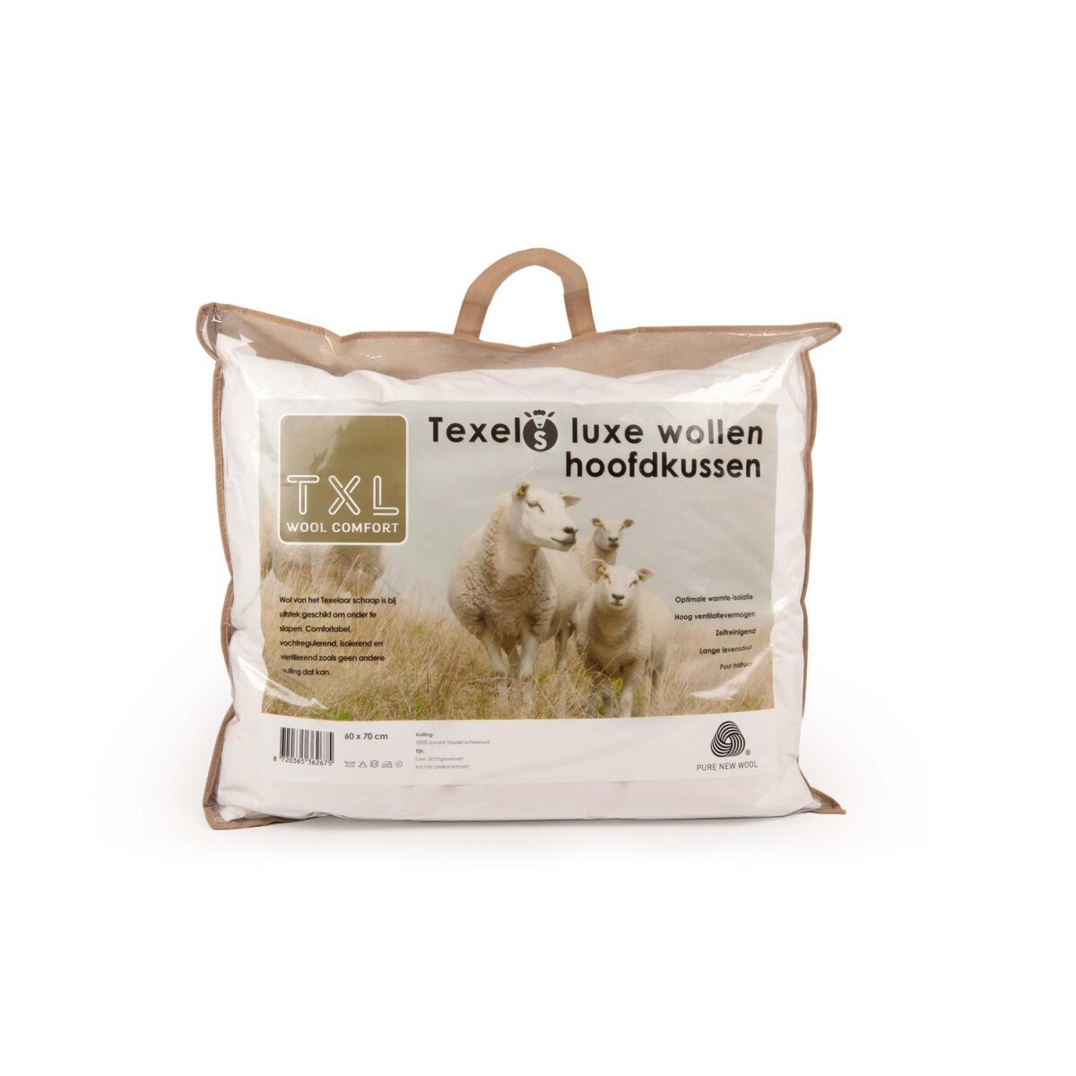 LRENNA - Federa per cuscino in pelle di pecora tibetana, 100% lana di pecora, colore: bianco