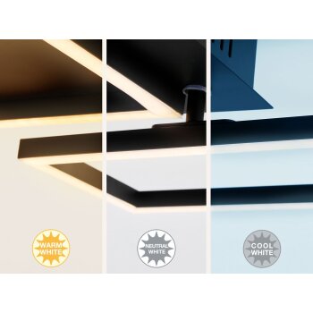 Briloner CCT LED Design Deckenleuchte, Lichttemperatur + Helligkeit regulierbar - B-Ware