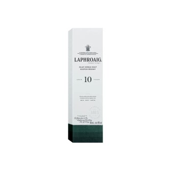 Laphroaig 10 Jahre Islay Single Malt Scotch Whisky mit Geschenkbox 40% Vol