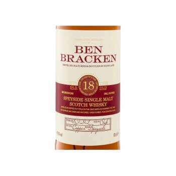 Ben Bracken Speyside Single Malt Scotch Whisky 18 Jahre...